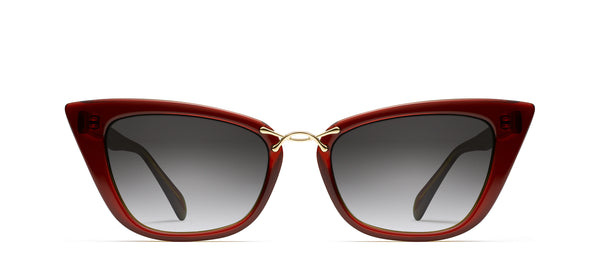 Oscar de la Renta x Morgenthal Frederics red frame sunglasses Oscar de la Renta x Morgenthal Frederics - Ariane main image 3