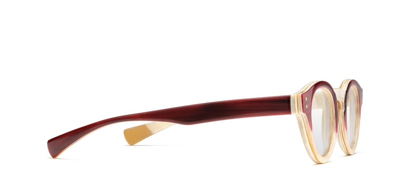 Faulkner Horn in burgundy / white fade