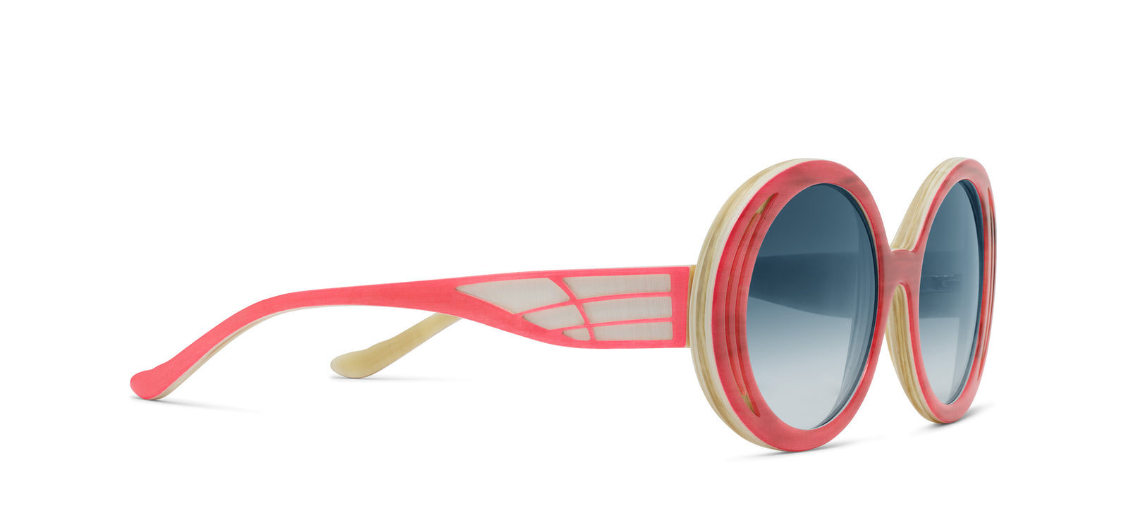 Morgenthal Fredericks Aurora Grey Tortoise Sunglasses Morgenthal Frederics Aurora Horn Large Sz Brown Oval  main image 4