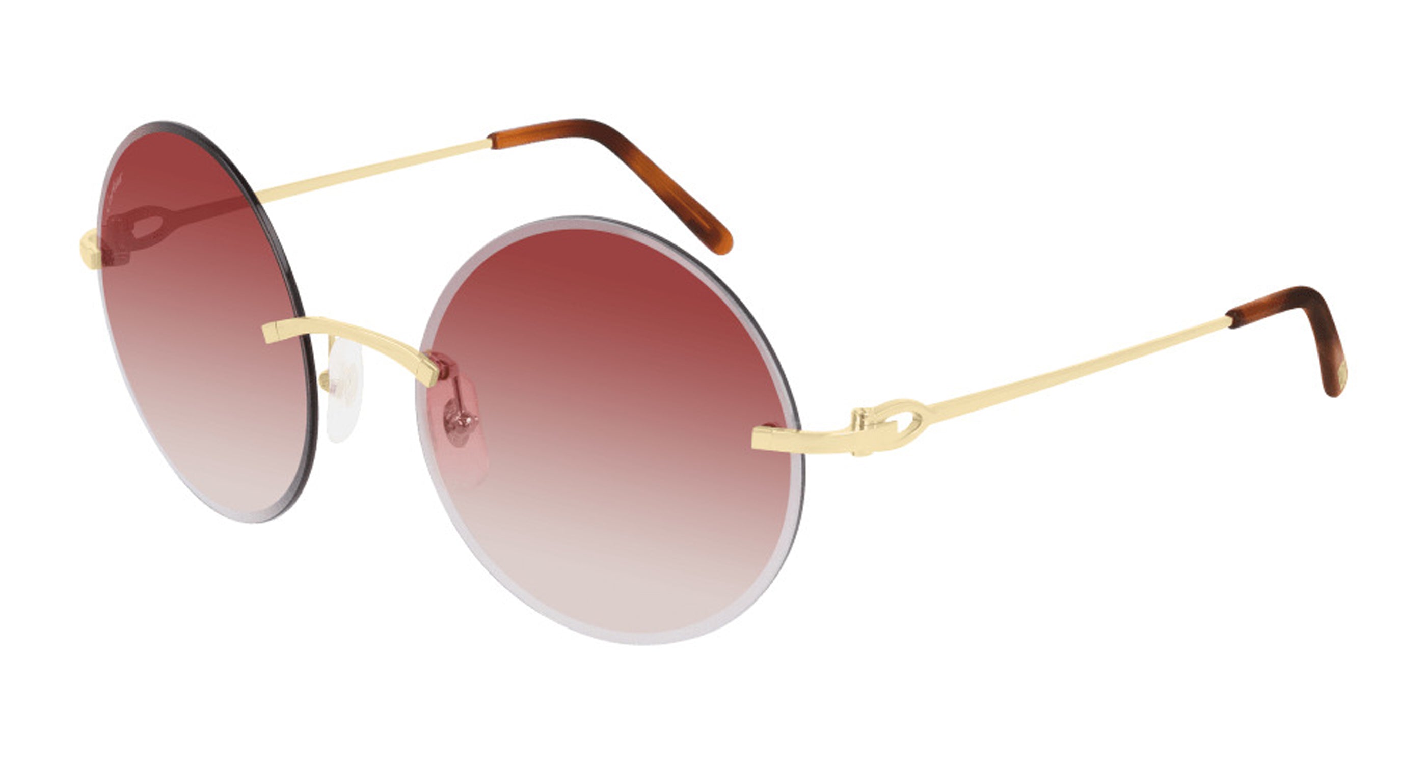 CARTIER スクエアフレムサンクラス CT0012S 004GOLDBLACKGREY Cartier CT0012S 004 Gold Sunglasses - eye-oo.com