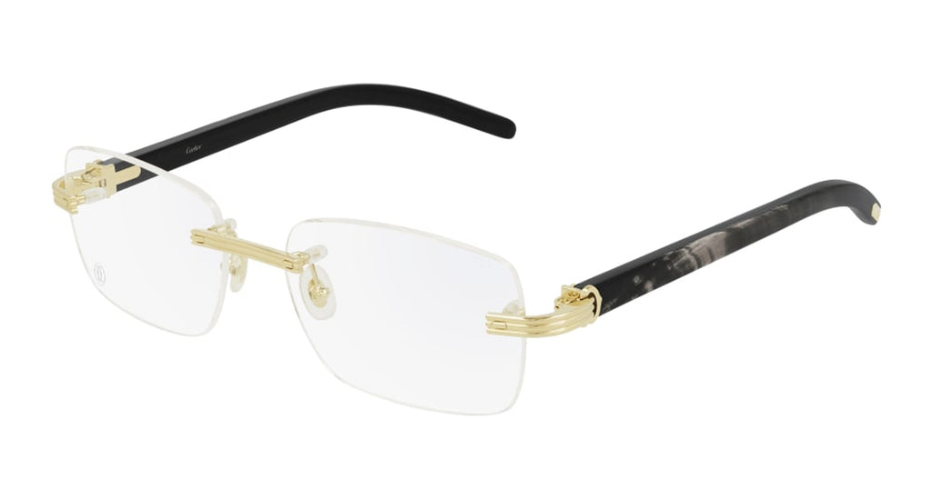 Cartier - CT0286O-001 in Gold / Black Horn – Morgenthal Frederics