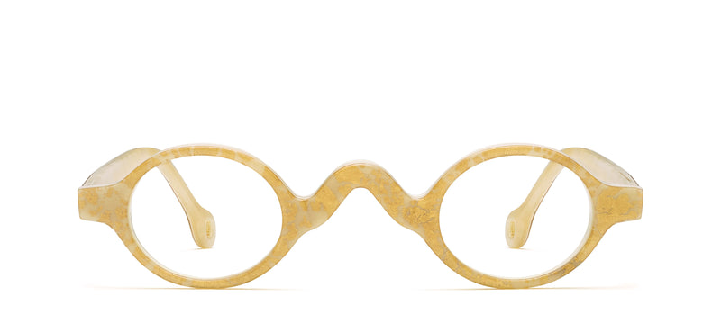 Lifesaver Oval Horn in white horn / yellow gold