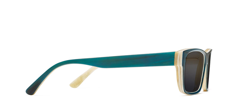 Fredo Horn in teal matte / creme shiny