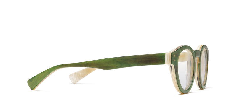 Faulkner Horn in matte green / white