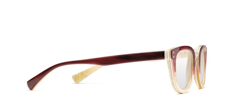 Waugh Horn in burgundy / white fade